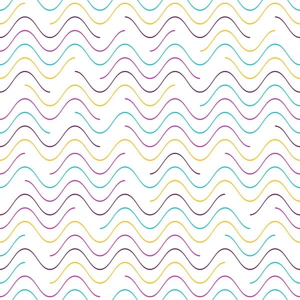Modèle de ligne ondulée sans couture vectorielle — Image vectorielle