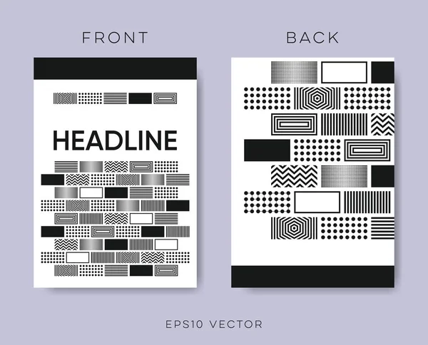 Diseño geométrico del folleto vectorial — Vector de stock