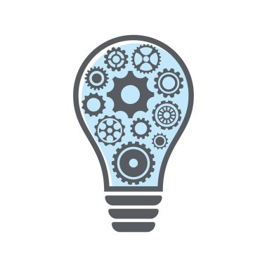 Dişli tekerli basit vektör ampulü