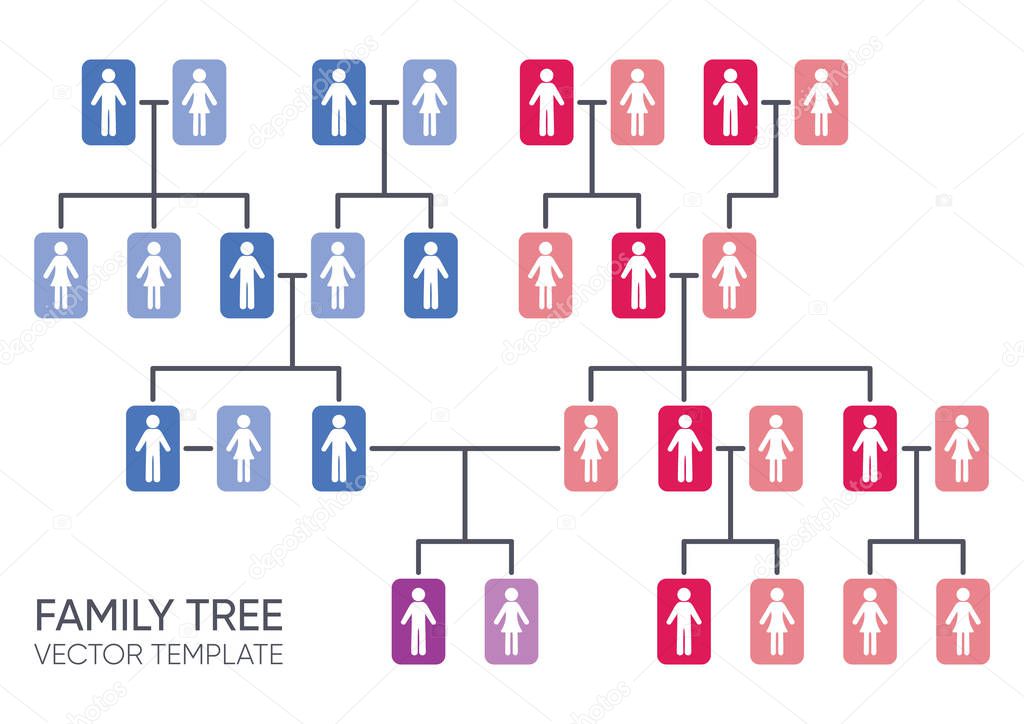 Simple vector your family tree design template