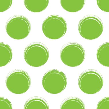 Yeşil daireli klasik vektörsüz desen
