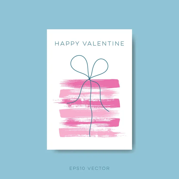 Einfacher Vektor glücklich Valentinskarte Design-Vorlage — Stockvektor