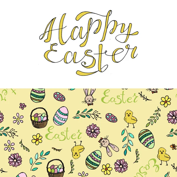 Mutlu Paskalya renkli harfler. Vektör illüstrasyonu EPS10