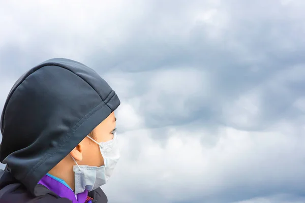 Asean Boys Φορούν Μάσκα Για Την Πρόληψη Της Σκόνης Στην — Φωτογραφία Αρχείου