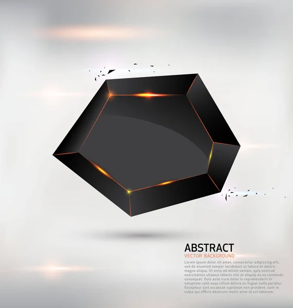 Abstracte geometrische vorm van zwarte achtergrond vector — Stockvector