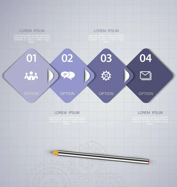 Infografías vector diseño plantilla — Archivo Imágenes Vectoriales