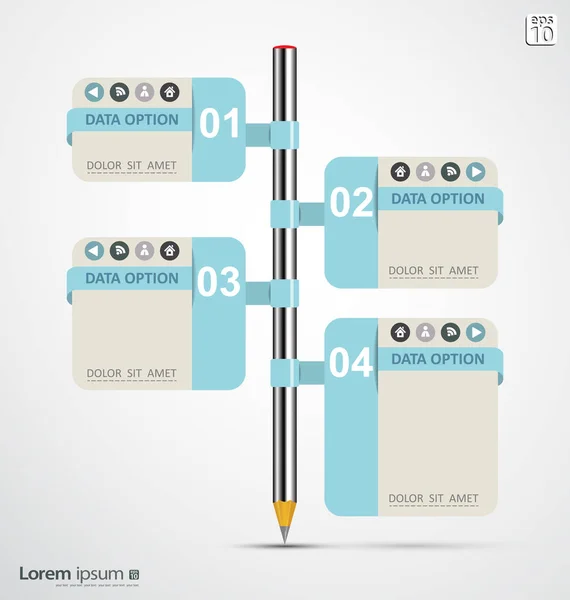 Infografía moderna vector plantilla limpia — Archivo Imágenes Vectoriales