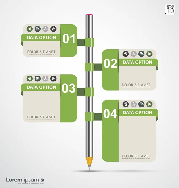 Vector de plantilla de infografía moderna — Archivo Imágenes Vectoriales