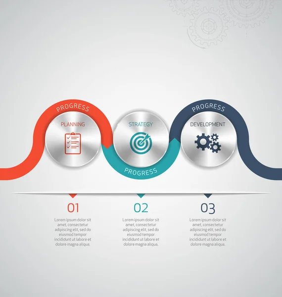 Cercle Moderne Vecteur Modèle Infographique — Image vectorielle