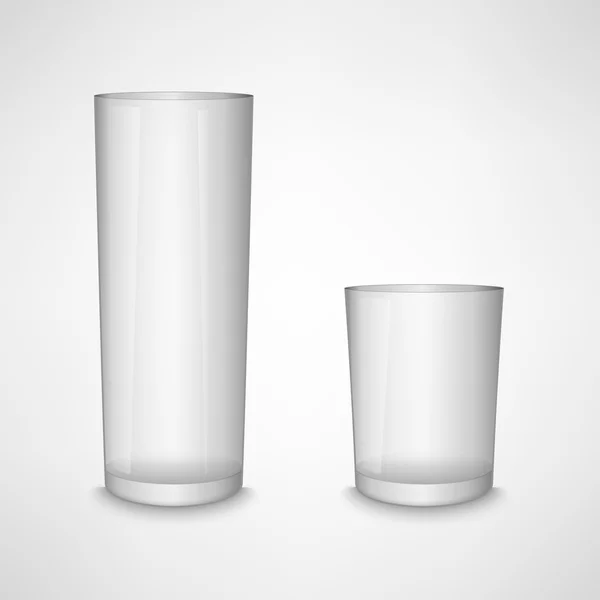 Modelo de vidro transparente branco em branco —  Vetores de Stock