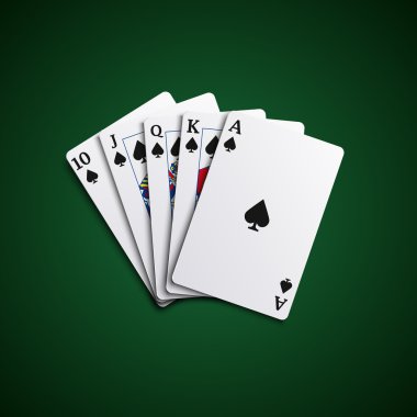 Poker kartları yaprakları el Temizleme
