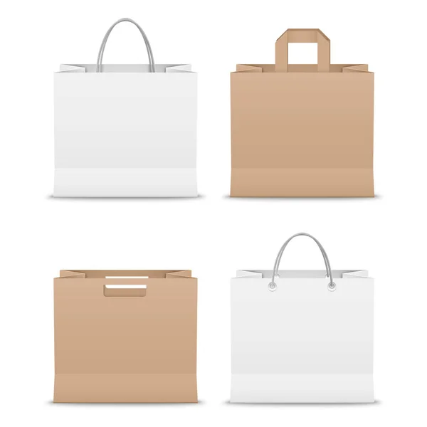 Collection papier sac à provisions modèle — Image vectorielle