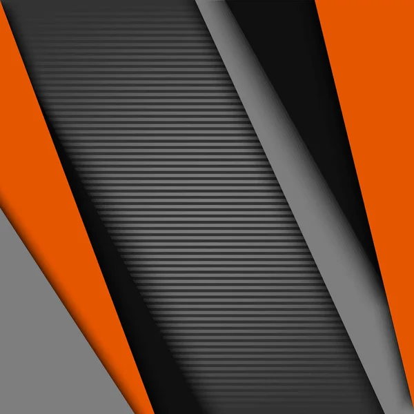 Fundo abstrato com listras de design laranja cinza preto — Vetor de Stock