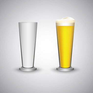 Cam koni bira boş ve dolu şablonu