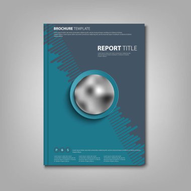 Broşürler kitap ya da soyut Mavi desenli el ilanı