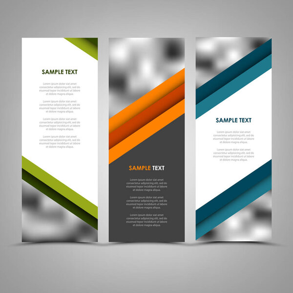 Collection abstract banners with color helical stripes template