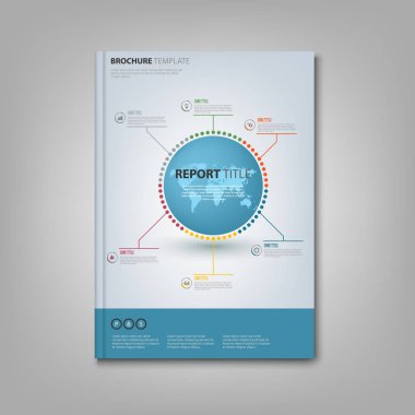 Broşürler kitap veya kapak bilgi grafik ile görüntüle