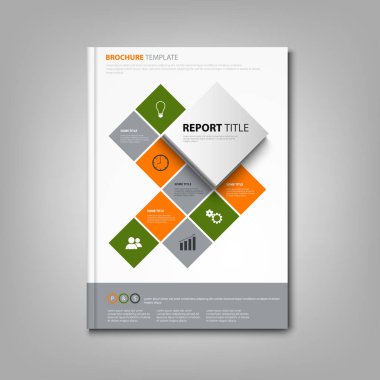 Broşürler kitap veya küp soyut bilgi grafik ile görüntüle