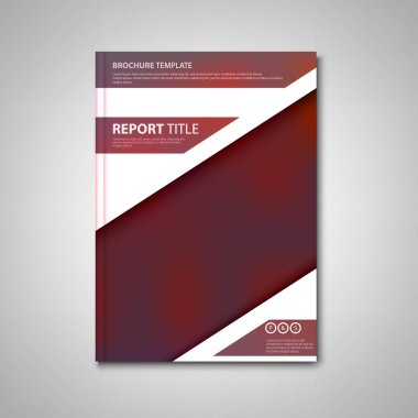 Broşürler ya da mor beyaz tasarım broşürü.