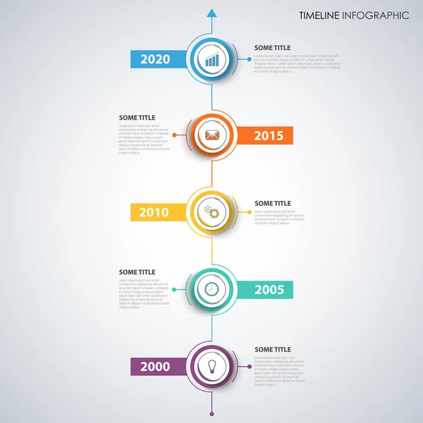 Time Line Info Graphic Pointers Each Other Vector Eps — Stock Vector