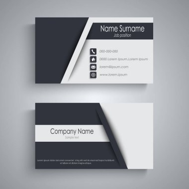 Mavi dizayn vektöründe eğik çizgili kartvizit 10 birim.