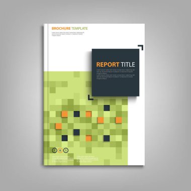 Mozaik kare desenli broşür veya broşür sayısı 10