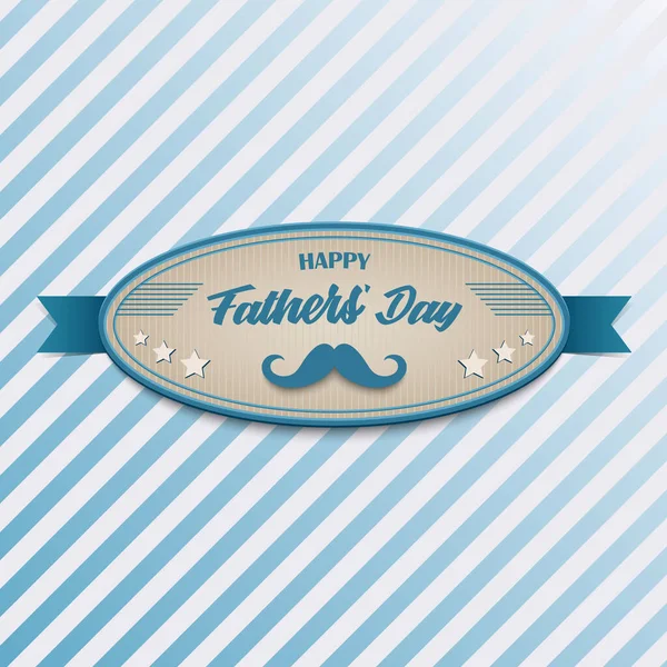 Fathers Day Poster Retro Vintage Blue Design Vector Eps — Stock Vector