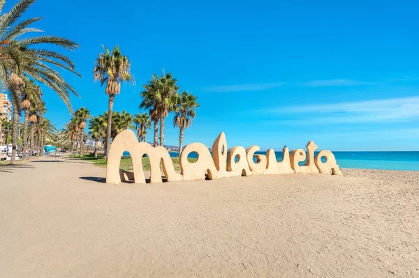 Strand von Malagueta in Malaga — Stockfoto