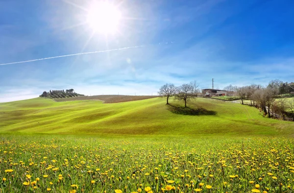 Vista del valle en Val D 'Orcia —  Fotos de Stock