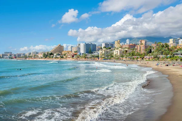 A Benalmadena strandtól város — Stock Fotó