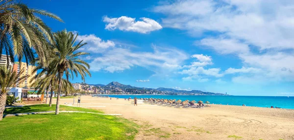 Playa de la Malagueta en Málaga — Foto de Stock