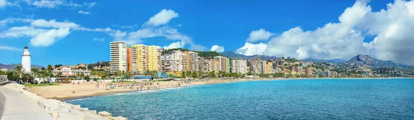 Praia malagueta em Málaga — Fotografia de Stock