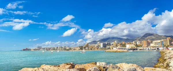 Praia malagueta em Málaga — Fotografia de Stock