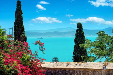 Beautiful view from Carthage garden of Tunis bay. Tunis, Tunisia, North Africa      clipart