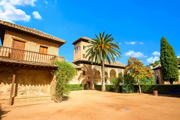 Utsikt Över Alhambra Palace Innergård Granada Andalusien Spanien — Stockfoto