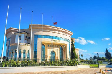 Nabil, Tunus - 02 Temmuz 2017: evlilik, düğün ve kayıt yeni Modern Sarayı tarihi çocuk. Kuzey Afrika 