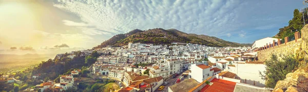 Fehér Házakat Mijas Üdülőváros Falu Látképe Costa Del Sol Andalúzia — Stock Fotó