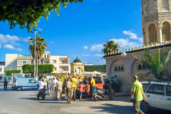 Nabeul Tunisia Luglio 2017 Scena Street Con Trading Meloni Nel — Foto Stock