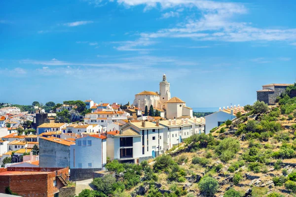 Vista Aldeia Cadaques Beira Mar Mediterrâneo Costa Brava Catalunha Espanha — Fotografia de Stock