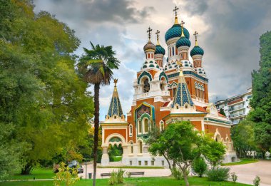 Nice 'teki St. Nicholas Ortodoks Rus Katedrali. Fransa