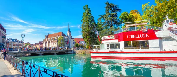 Annecy France September 2017 Panoramic View Church Francis Sales Embankment — Stock Photo, Image