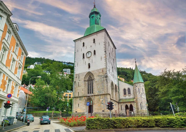 Medieval Bergen Cathedral Domkirken Bergen Norway — Stock Photo, Image