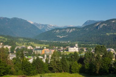 Slovenya 'nın Julian Alps kentindeki Bohinjska Bistrica' da