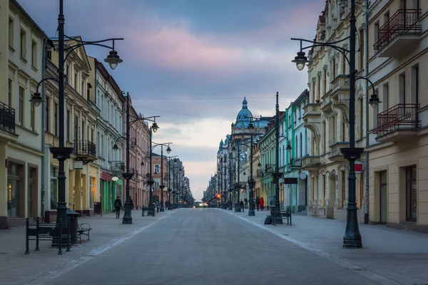 Lodz şehrindeki Piotrkowska Caddesi, Lodzkie, Polonya
