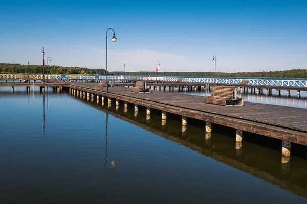 Anlegestelle Neckarsee Augustow Podlaskie Polen — Stockfoto