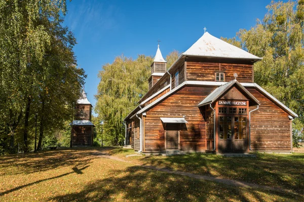 Dřevěný Kostel Monkině Augustova Podlaskie Polsko — Stock fotografie