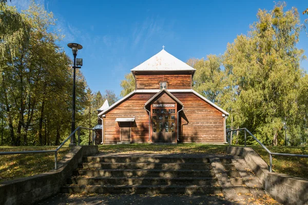 Wooden Church Monkinie Augustow Podlaskie Poland — Stock Photo, Image