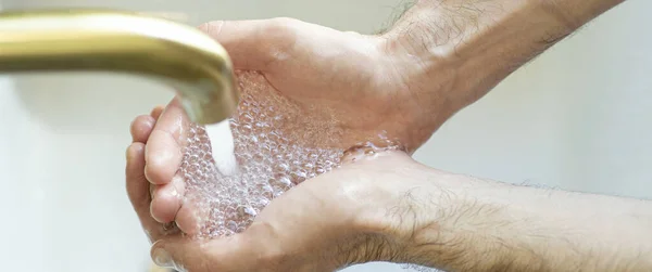 Hand Washing Disinfection Hygiene Coronavirus Epidemic Virus — Stock Photo, Image
