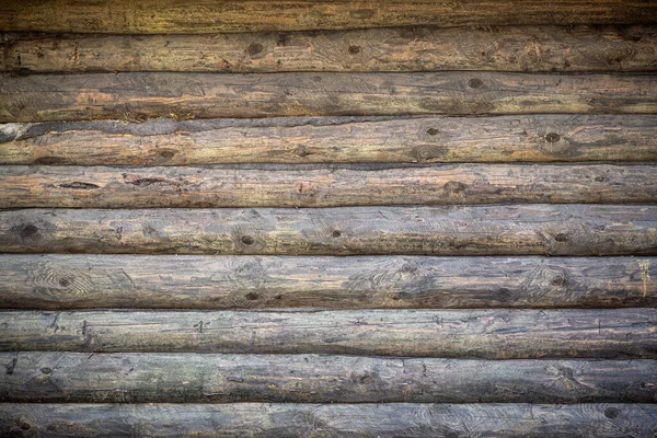 Sfondo Legno Vecchia Parete Legno Una Casa Rustica Con Texture — Foto Stock