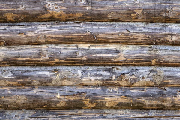 Sfondo Legno Vecchia Parete Legno Una Casa Rustica Con Texture — Foto Stock